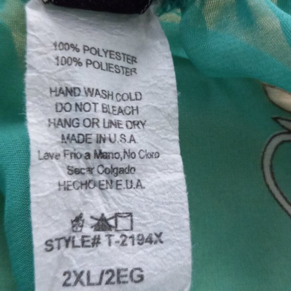 r. rouge   teal   woman blouse size 2xl/2eg - Picture 4 of 4